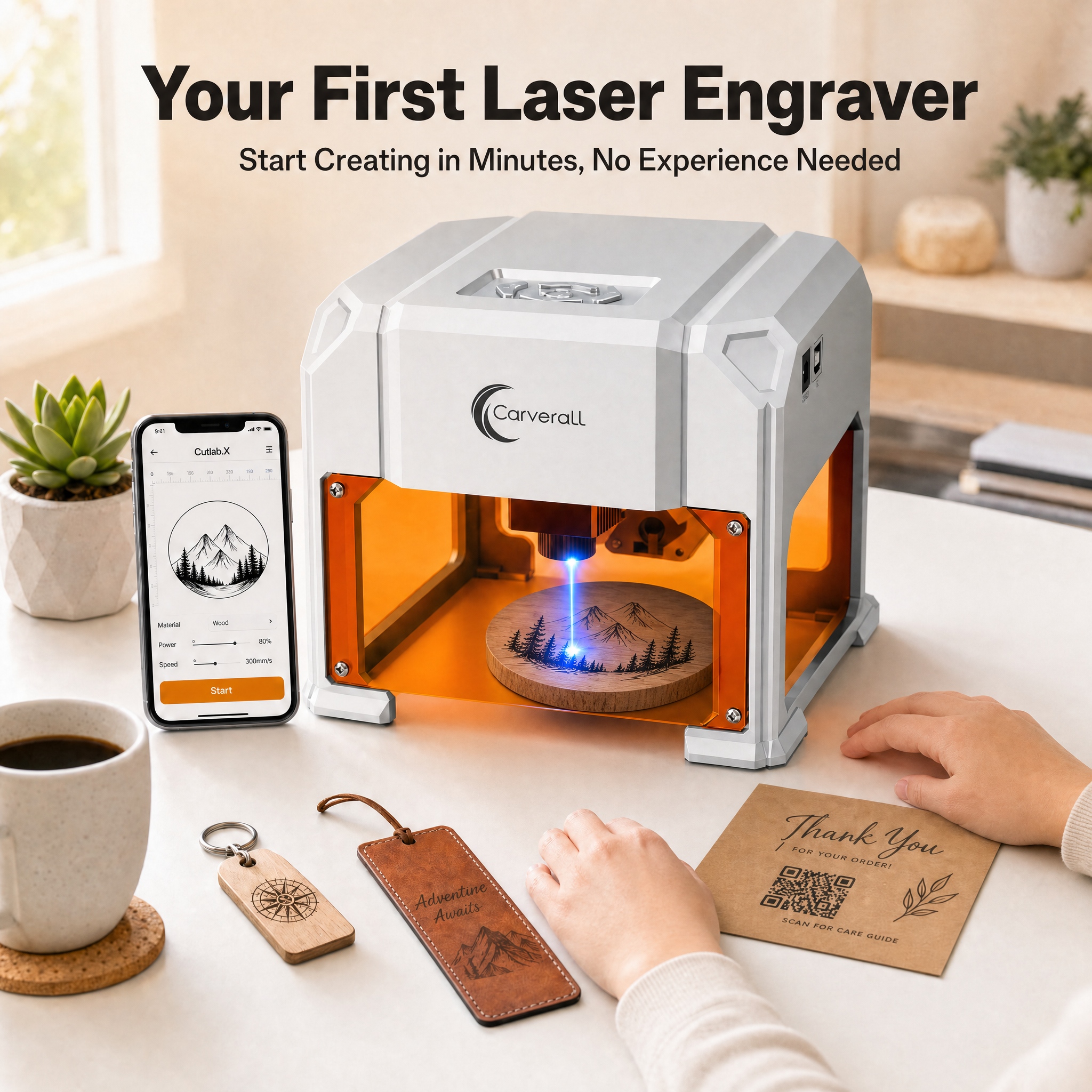 Diy Automation - Carverall Laser Engraver Machine, K4 3W,
