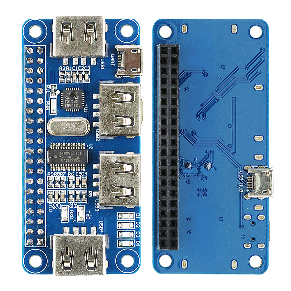 Pi Zero W Board - USB 2.0 Expansion Board HUB for