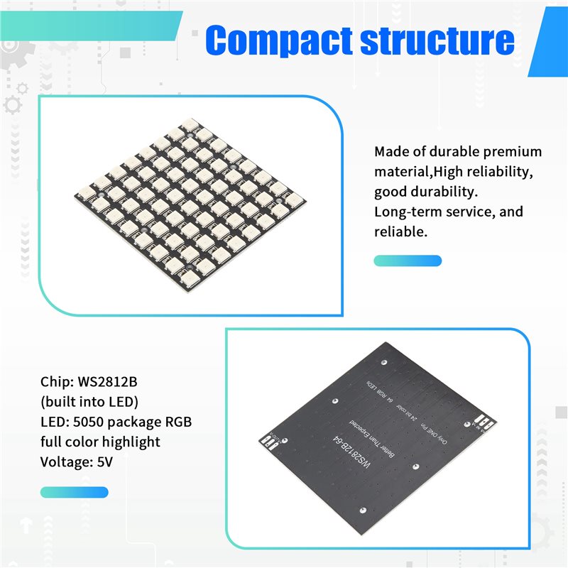 2025 Trend WS2812 LED 5050 RGB – Rgb Led Matrix 8X8 Bewertung und Preis