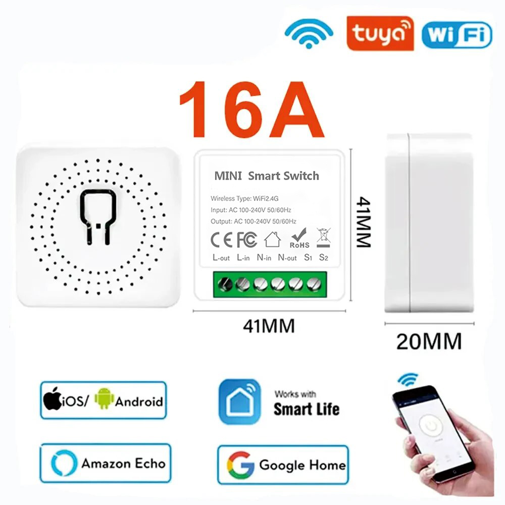 MINI 16A Tuya Wifi Switch DIY  – Diy Home Automation Controller Bewertung und Preis