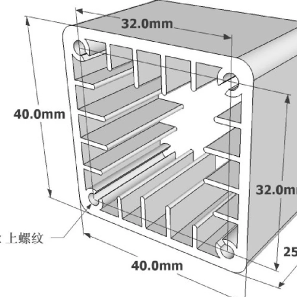 1pcs 40x40mm Aluminum square H – Home Automation System Diy Bewertung und Preis