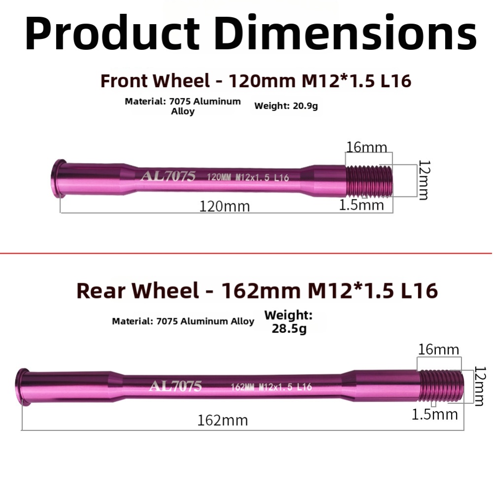 Bicycle Thru Axle AD350 300 50 – Matter Hub Thread Bewertung und Preis