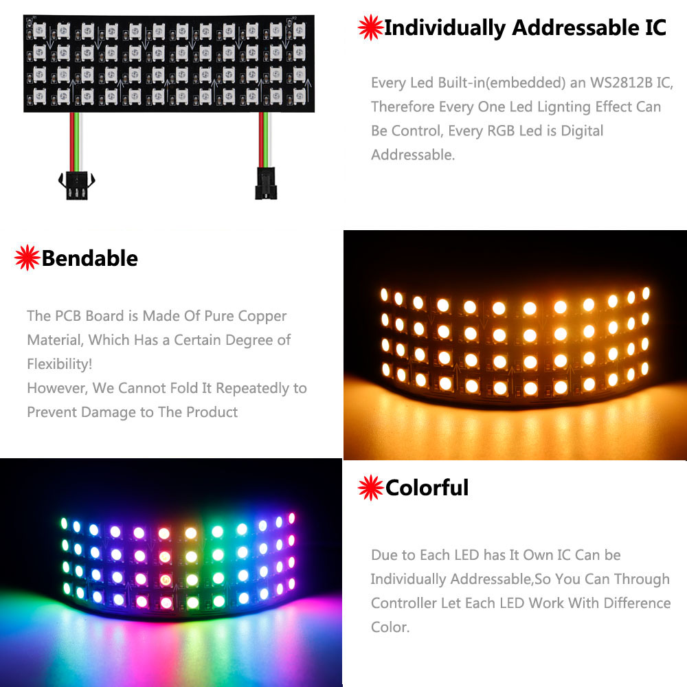 DC5V WS2812B RGB LED Panel Scr – Rgb Led Matrix 8X8 Bewertung und Preis
